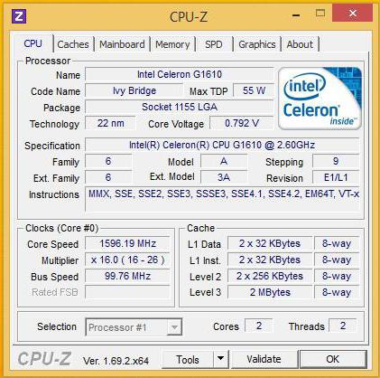 Procesor intel celeron g1610