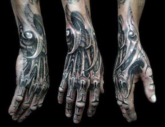 Męskie tatuaże na dłoni: cechy rysunku